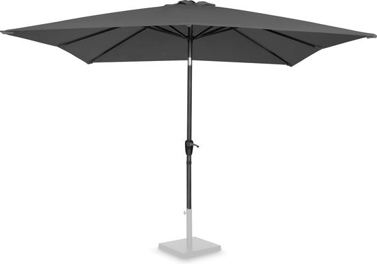 VONROC Premium Stokparasol Rosolina 280x280cm - Incl. beschermhoes – Vierkante parasol - Kantelbaar – UV werend doek – Grijs