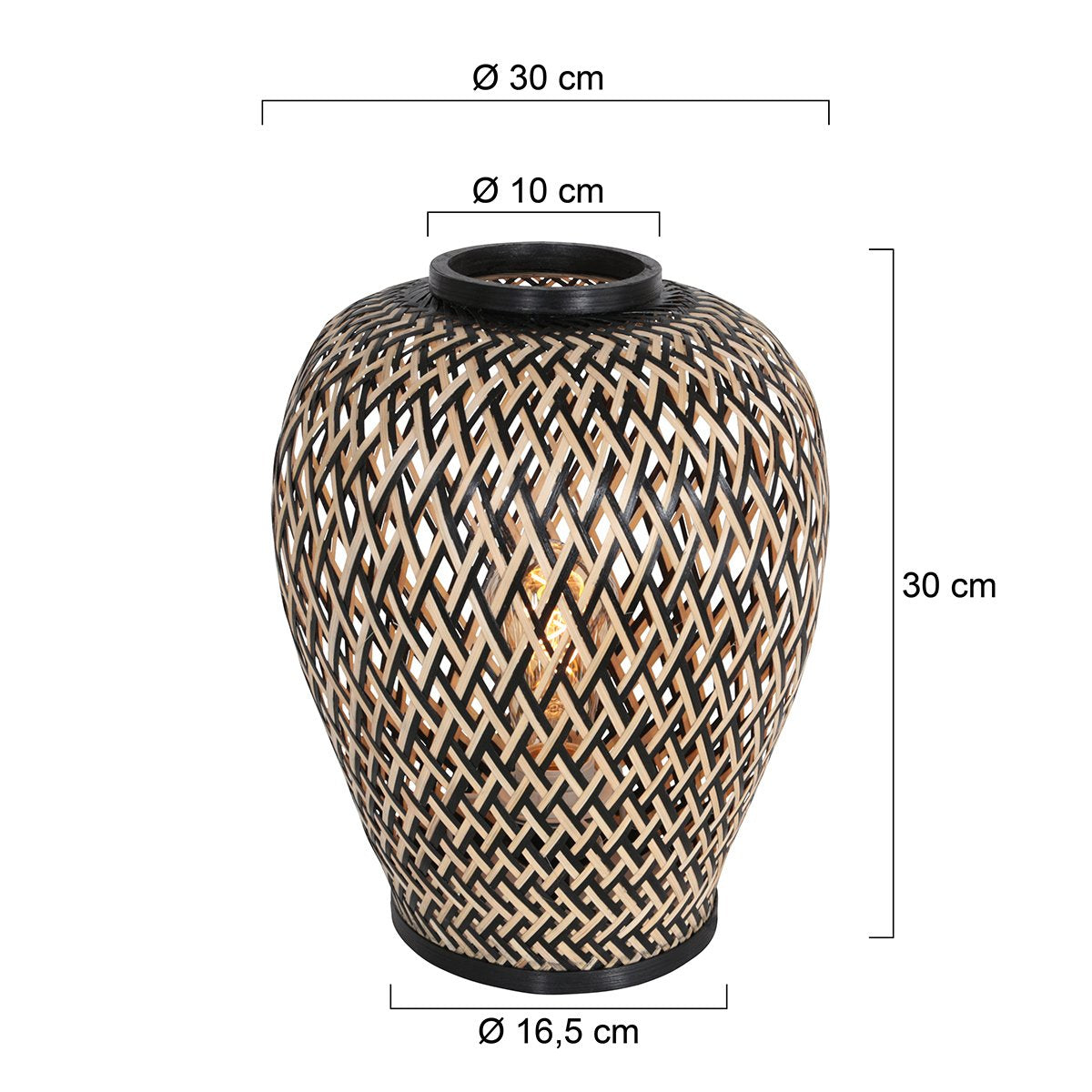 Steinhauer tafellamp Maze - naturel - metaal - 30 cm - E27 fitting - 3131BE