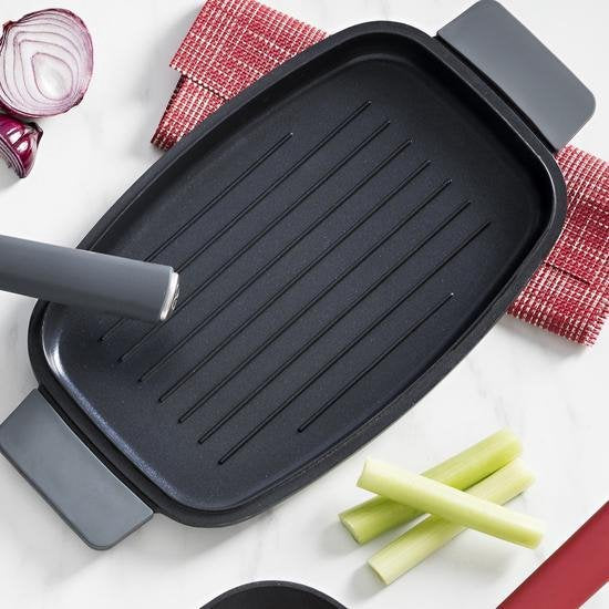 Bergner Infinity Chefs Grillplaat 42 X 22 Cm - Gegoten Aluminium - Soft-Touch Handvaten