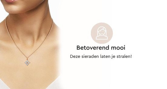 Yolora Dames Ketting met Hanger - Kalpa Camaka Kristallen - Rosé kleurig - 18K Roségoud Verguld - Vrouwen Collier Rose Gold - Sieraden - Halsketting - Luxe Giftbox - Geschenkdoos - Cadeau doos - Exclusieve Geschenkverpakking - Mooie Cadeauverpakking