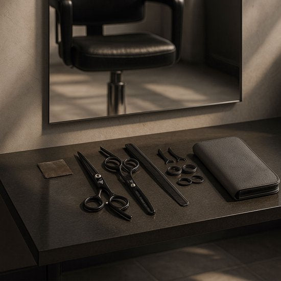 ProTrue 11 Delige Kappersset - Kappersschaar Rechtshandig - Uitdunschaar Kapper - Hair Scissors - Coupeschaar - Haarschaar Set