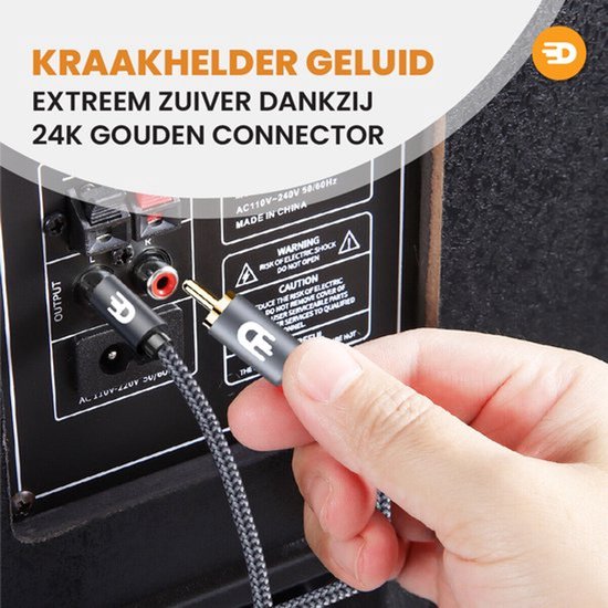 Drivv. Premium Tulp Stereo Audio Kabel - 2RCA naar 2RCA - Tulp Kabel - 1 meter