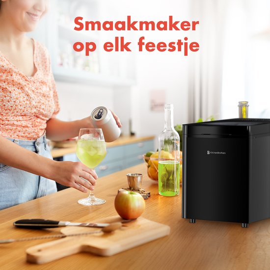 KitchenBrothers Ijsblokjesmachine - 2.1L - 15kg/24 uur - Draagbaar - Zelfreinigingsfunctie - Zwart