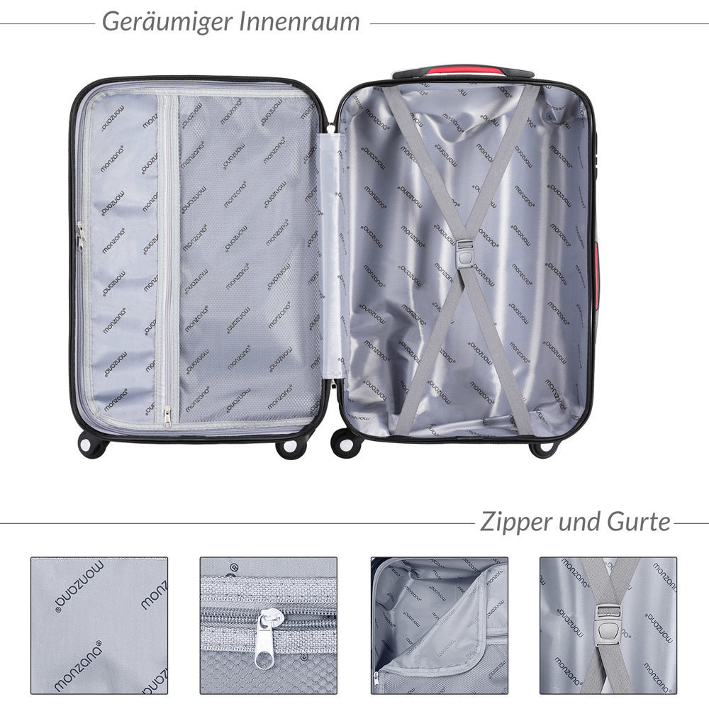 Monzana Koffer- Hardcase Baseline 40x25x60 L - Zwart