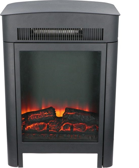 Classic Fire Elektrische Sfeerhaard Modena - Kachel 1800 en 2000W - Vrijstaande Haard - LED Vlammen - Zwart