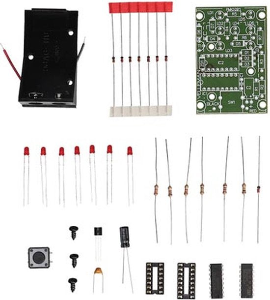 Whadda Soldeerkit, elektronische dobbelsteen, roleffect