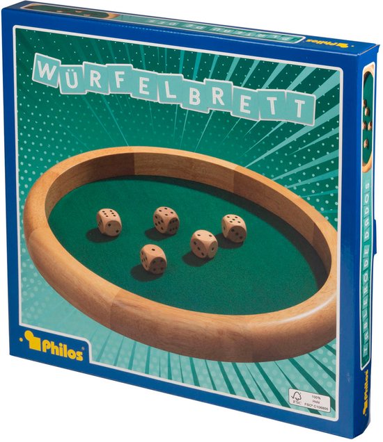 Würfelbrett, extra groot 40cm