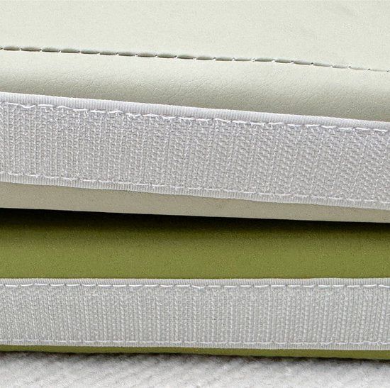 Sunny Davi Foam Speelset – Opvouwbare Foam Mat– Bouwset, Tent & Speelmat – Speeltent in Beige en Groen – Softplay - Montessori Speelgoed – Vanaf 12 maanden – Veilig Spelen