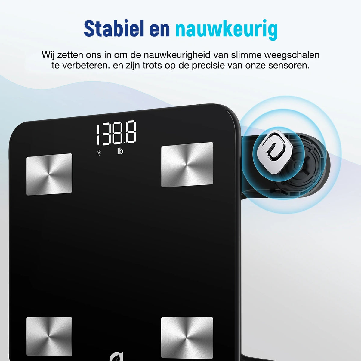 Arboleaf CS20N Slimme Personenweegschaal - Bluetooth - 14 Lichaamsmetingen - BMI- en Spiermassa-analyse - App - Zwart