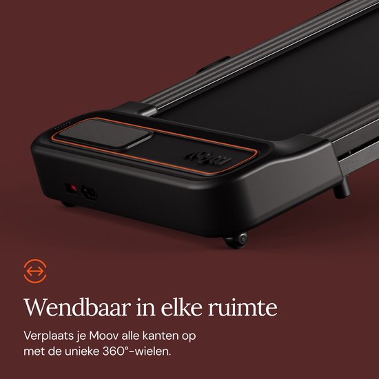 Moov Run Loopband Inklapbaar - Walking Pad – Opvouwbare Wandelband - Treadmill 1-14 km/u – Incl. Accessoires