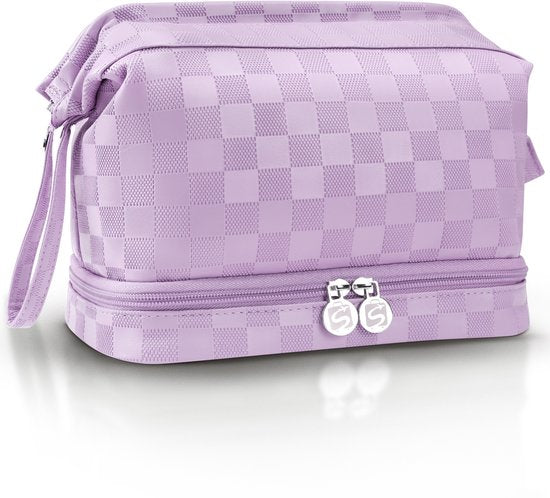 SC Travel Essentials - Toilettas en Make-up Organizer - Waterdicht en Compact - Geschikt voor Reis en Dagelijks Gebruik - Unisex - Paars