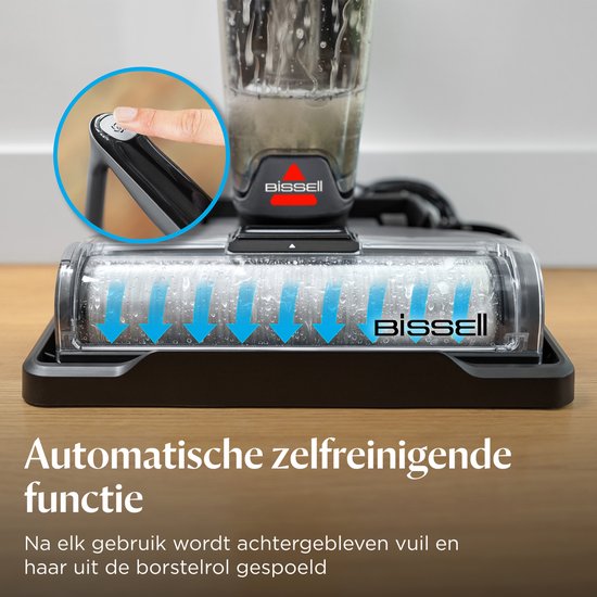 BISSELL CrossWave® OmniForce™ Select Vloerreiniger - Draadloze Stofzuiger met Dweilfunctie - Vlekkenreiniger voor Harde Vloeren - Snoerloze Steelstofzuiger - 2 in 1 Vacuum Cleaner met LED - Extra Krachtig 31aW - ZeroGap Technologie™ - 3912N