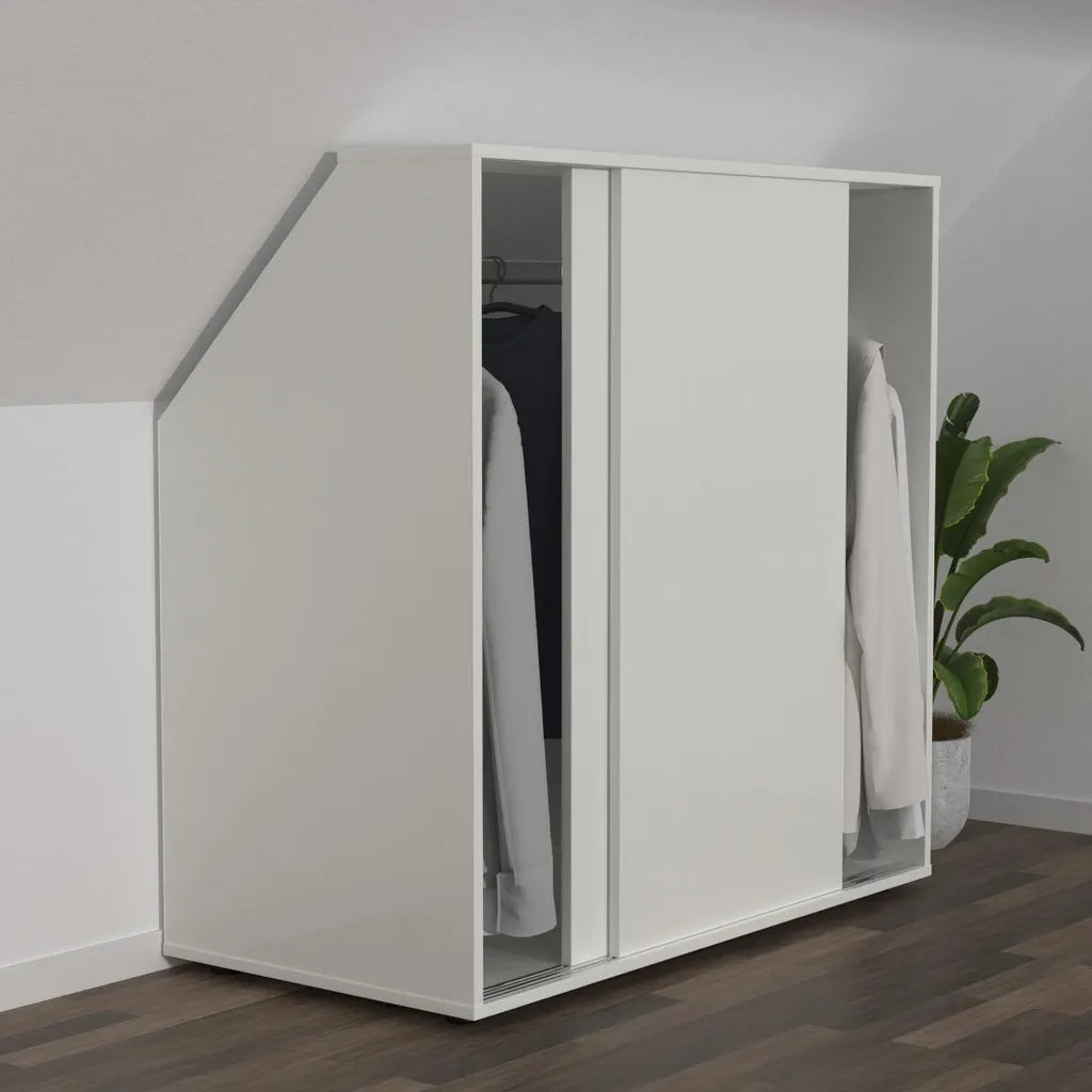 Coast Schuifdeurkast met Kledingroede - 100x50x100cm - Wit