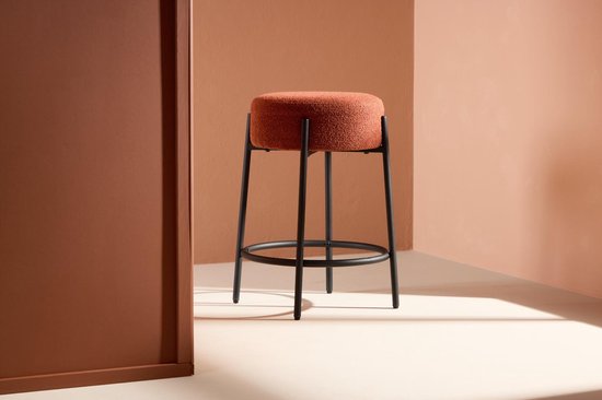 Tucson barstoel bouclé rood