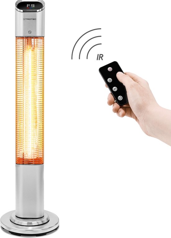 TROTEC Infrarood terrasverwarming IRS 2050 E - met afstandsbediening en 45° oscillatie