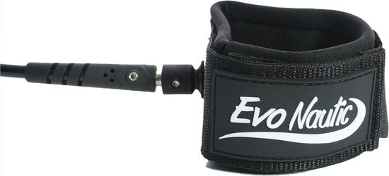 EvoNautic SUP Leash 10ft - Enkelkoord voor SUP - Lengte van 3 meter - Verstelbare enkelband - Geschikt voor alle boards - Gemaakt van sterk en duurzaam materiaal