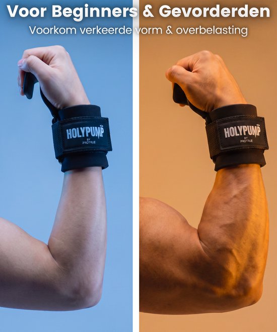 ProTrue® Lifting Hooks Lifting Straps - Deadlift Straps - Power Grips - Wrist Wraps voor Fitness, Bodybuilding, Crossfit, Calisthenics, Turnen & Krachttraining