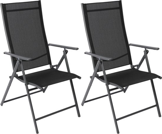 Albatros Aruba Tuinstoelen Set van 2 - Opvouwbare Tuinstoelen met Robuust Metalen Frame en Hoog Draagvermogen - Comfortabele Opvouwbare Stoelen ook als Terrasstoelen of Balkonstoelen