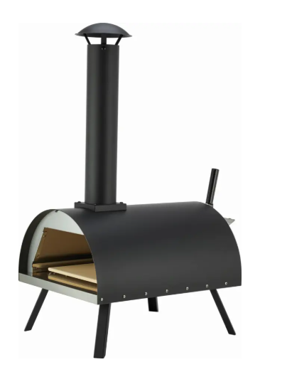 Jamestown Pizza Oven - Zwart - Metaal - 83 x 41 x 81 cm