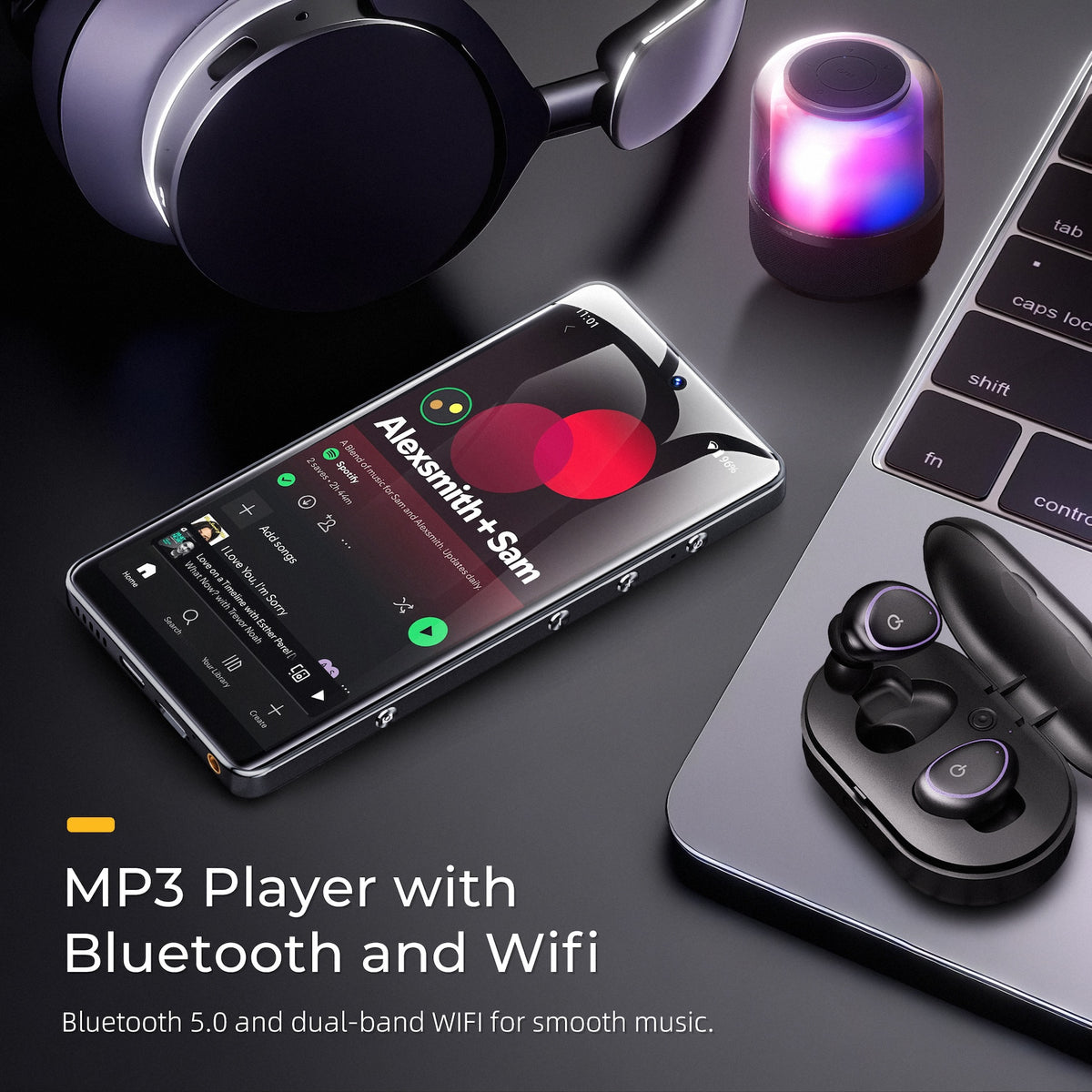 HIFI WALKER G7 Pro Android muziekspeler - 128 GB - zwart