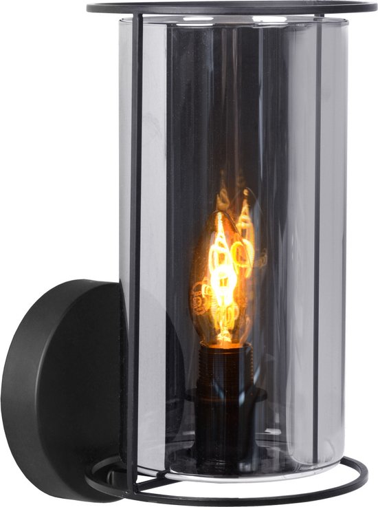 Lucide DOUNIA Wandlamp - Ø 15 cm - E27 - Zwart