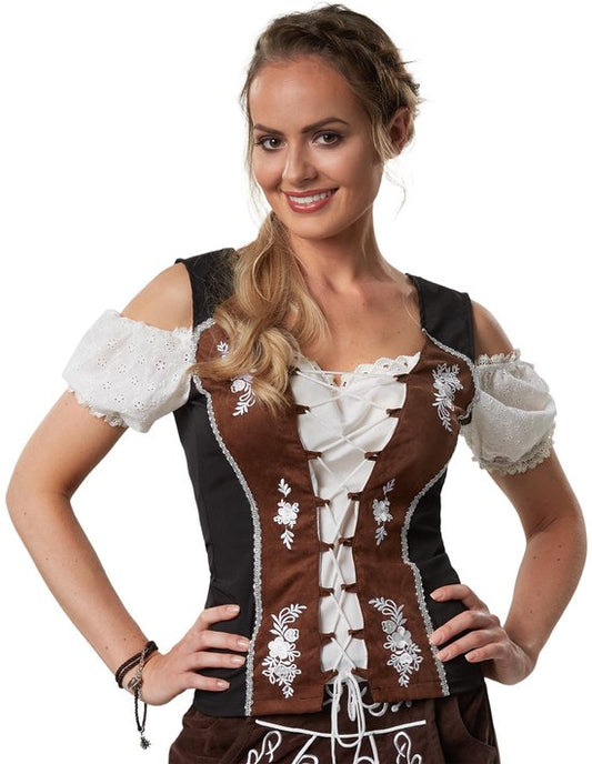 Dressforfun Kostuumblouse Sissi XXL - verkleedkleding kostuum halloween verkleden feestkleding carnavalskleding carnaval feestkledij partykleding - 303169
