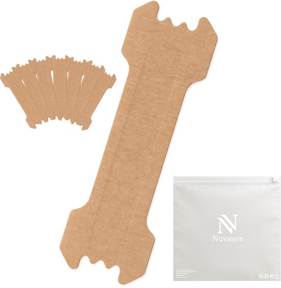 Nuvance Neusstrips 100 Stuks - Neuspleisters - Bruin - Anti Snurk Pleisters - Neusspreider - Snurken - Betere Ademhaling