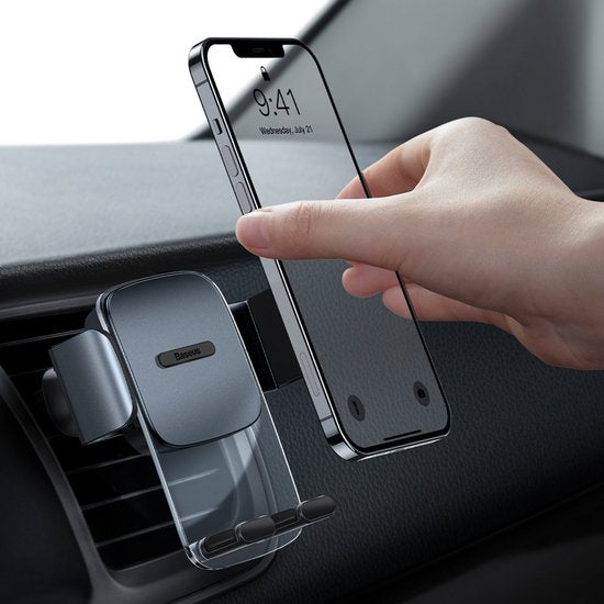 Baseus Telefoonhouder Auto Dashboard/Ventilatierooster Zwart