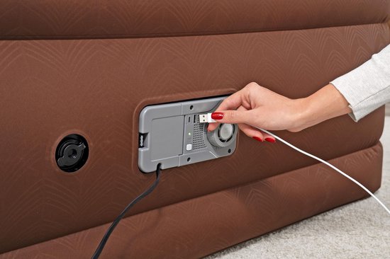 AlwayzAire Fortech Queen Luchtmatras met Ingebouwde Comfort Choice+ Dubbele Pomp 2,03 m x 1,52 m x 51 cm