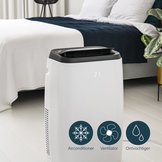 Princess Mobiele Airco - App - Touchscreen - 9000 BTU - 80 m³ - Wit