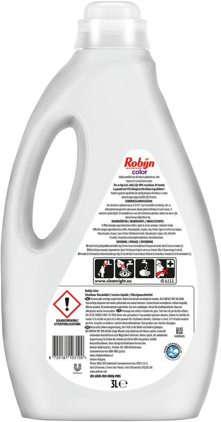 Robijn - Vloeibaar Wasmiddel - Color - 60 Wasbeurten