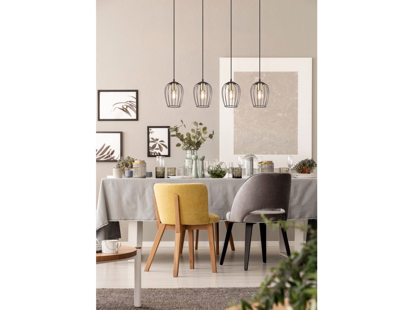 Trio Hanglamp Grid Ø 16cm | 4 x E27 | 40 W - 90 x 150 x 16 cm