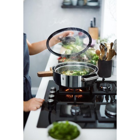 WMF Vitalis - Stoom- en Braadpan - Ø 28 cm - RVS - Met Deksel - Geschikt voor Inductie