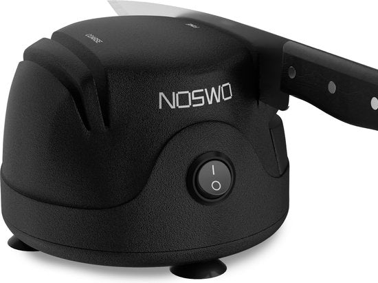 Noswo Elektrische Messenslijper - Multifunctioneel - Geschikt voor Messen, Schroevendraaiers en Scharen - Anti Slip - Zwart