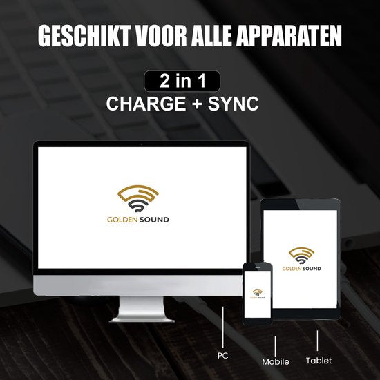Golden Sound 35W Originele Super Snellader - Lightning Lader geschikt voor Iphone - Oplader - 2 Meter met Oplaadstekker