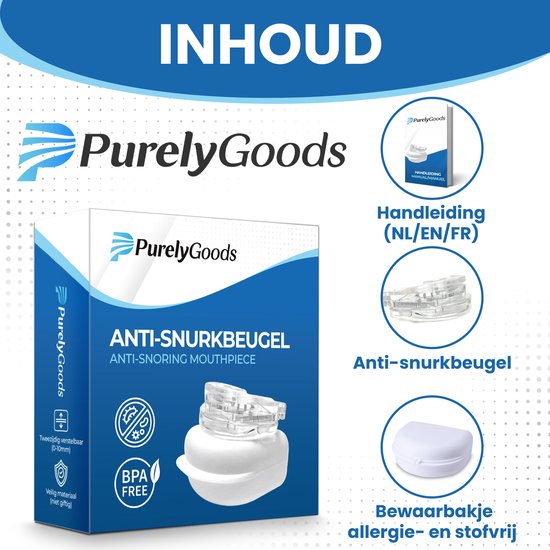 PurelyGoods Anti-Snurkbeugel – Verstelbaar – 4.2 x 6.0 x 2.3 cm – Transparant
