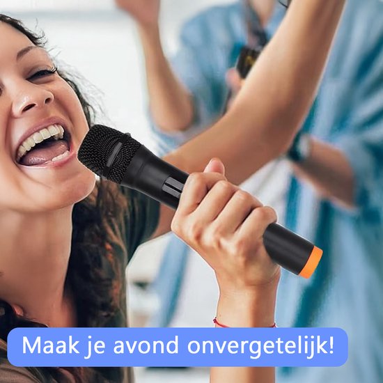 Tech Essentials Draadloze Microfoon - USB-C Ontvanger - Karaoke - ASMR - Studio - Geschikt Voor Partybox - 3.5-6.3mm Jack