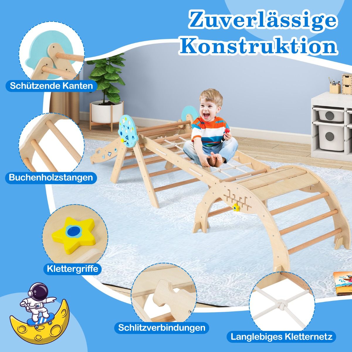 Coast Montessori Klimset - 9-in-1 speeltoestel - opvouwbaar - Natuurlijk
