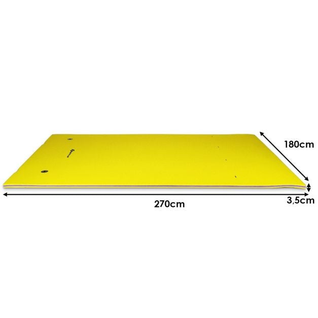 Coast Drijvende Mat - Drijfvlot - 270 x 180cm - Geel - Tot 300kg