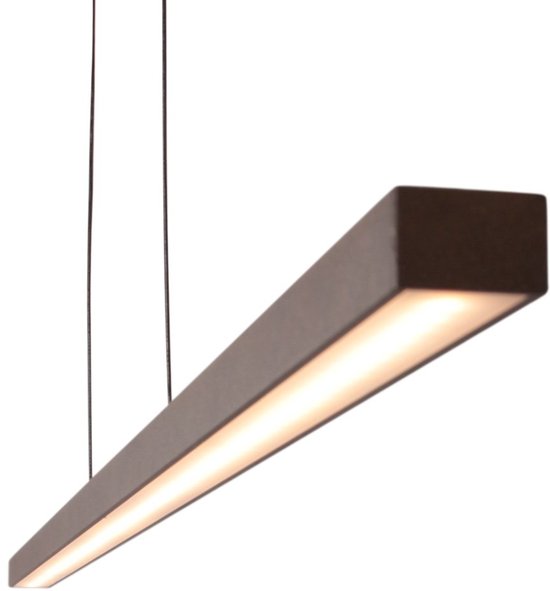 Hanglamp Bande 3995CA cacao - trendy metalen hanglamp 150cm breed met hoogte instelbaar systeem en geïntegreerde LED van Steinhauer