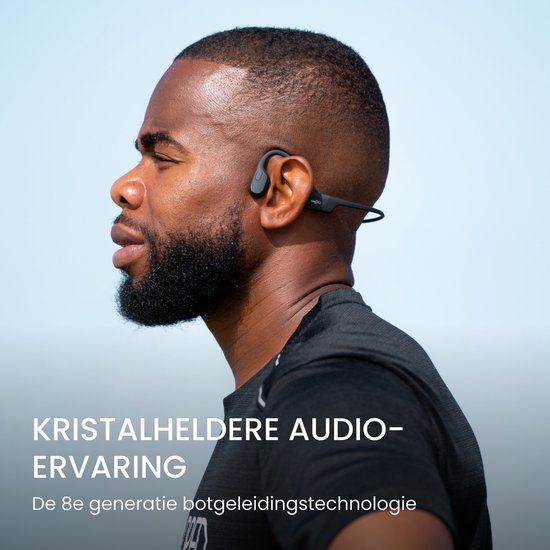 Shokz OpenRun USB-C Open-ear Sporthoofdtelefoon – Bone Conduction – Draadloos – IP67 – Zwart