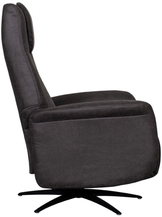LABEL51 Stockholm Fauteuil - Grijs - Stof - One Size - - - Draaibaar - Met Armleuning