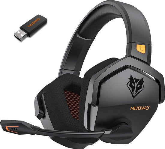 NUBWO G06 - 2.4GHz Draadloze Gaming Headset - Bluetooth koptelefoon - Met microfoon - Geschikt voor PC/PS4/PS5 - Zwart