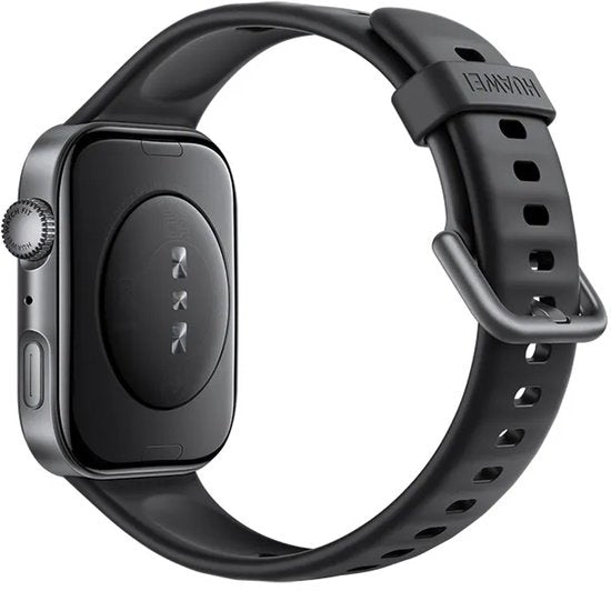 HUAWEI WATCH FIT 4 - Zwart Fluorelastomeer Horlogeband - Ultra slank design | Geavanceerde sportmodi | Tot 10 dagen batterijduur | Compatibel met iOS en Android