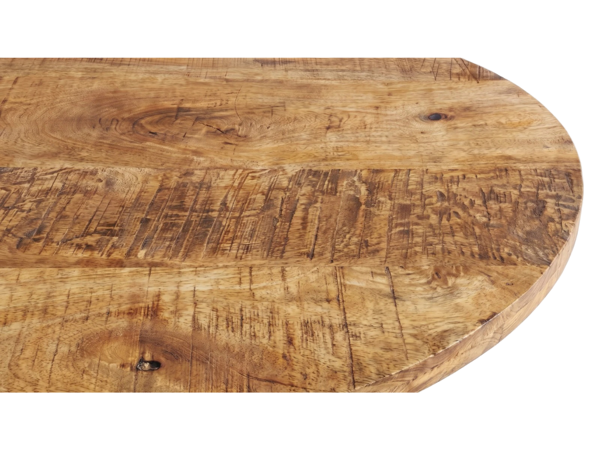 White Label Salontafel Zurich - Mangohout en ijzer - 100 cm