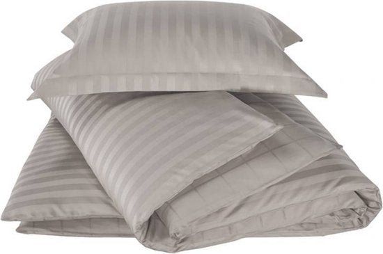 De Witte Lietaer Dekbedovertrek Katoen Satijn Zygo - Lits Jumeaux - 240 x 220 cm - Taupe
