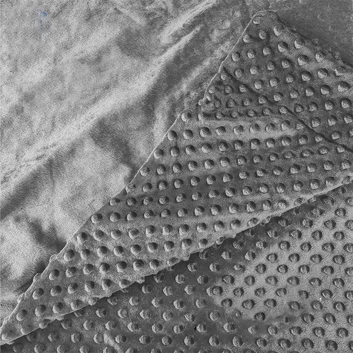 Litollo Verzwaringsdeken Zachte Winter Fleece Hoes - Weighted Blanket - Grijs - 150*200 cm