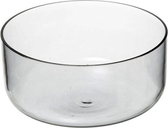 Secret de Gourmet Slakom/voedsel serveer schaal- Glas/hout - D24 cm - Serveerschaal - fruitschaal
