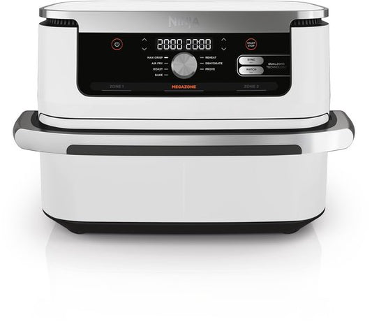 Ninja Foodi FlexDrawer Mega Dubbele Airfryer XXL - 10.4 Liter - Twee Kookvakken of Één MegaZone - Heteluchtfriteuse - Wit - AF500EUWH