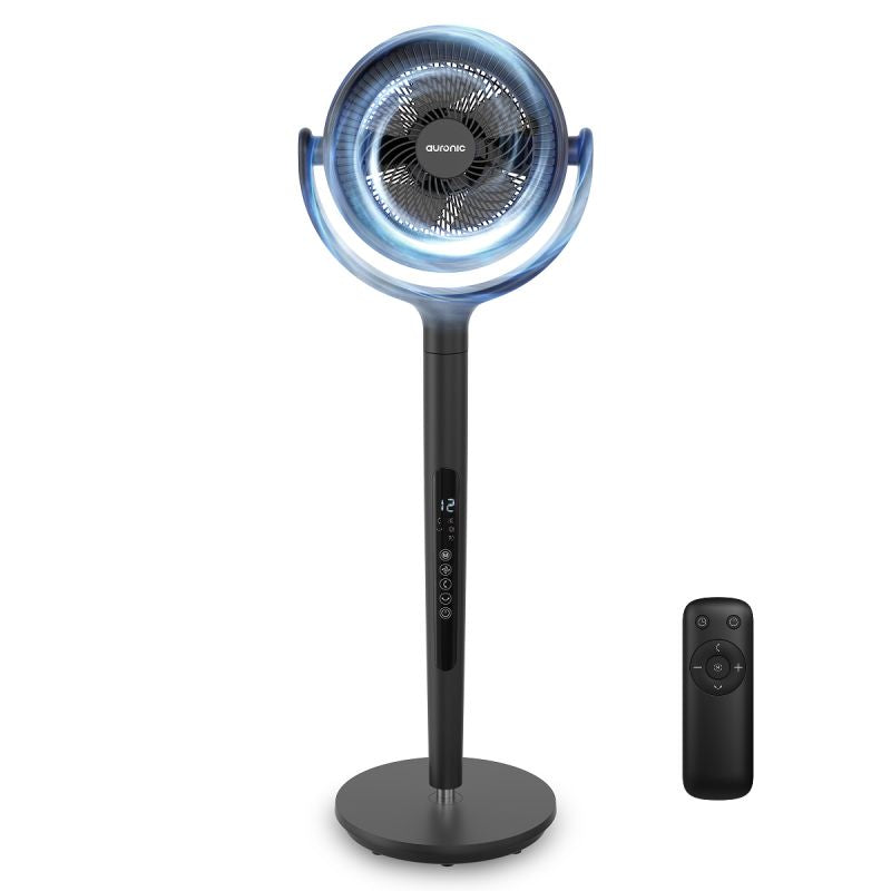 Auronic Omni Ventilator Zwart - 12 Snelheden - 120° Oscillatie - Met Afstandsbediening